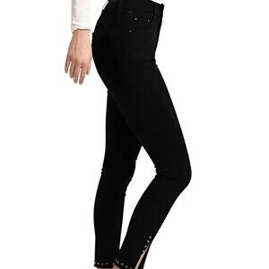 Citizens of Humanity Rocket Studded Ankle Split Hem Jeans Black Size 26 EUC